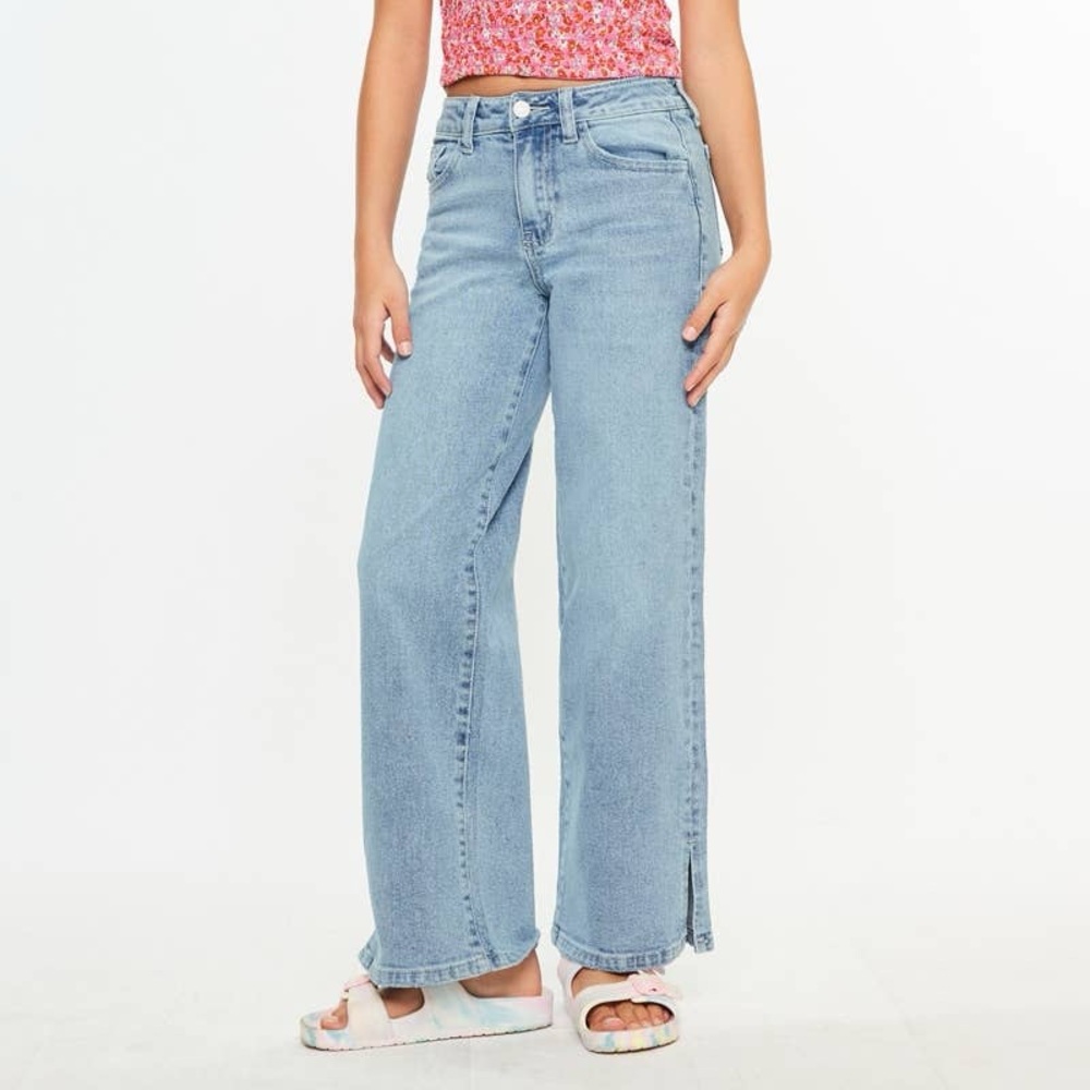 Kan Can USA - Girls Aurora High Rise Wide Leg Jeans